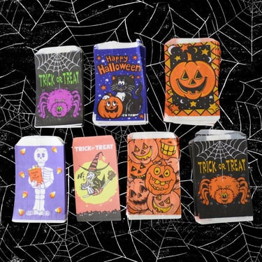 Vintage Halloween Treat Bags - You Choose One - Paper Trick Or Treat Sacks  - 80s 90s Era - Build Your Own Bundle 