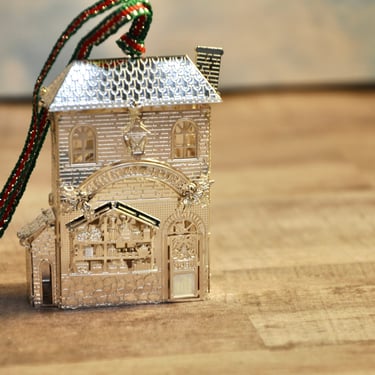 1934 General Store Christmas Ornament Beautiful New 3D Intricate Detailed Laser Cut By Newbridge Silverware Never Used NOS No Box Signed 