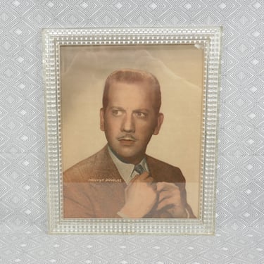 Vintage Picture Frame - Clear Plastic w/ Glass - Holds 8" x 10" Photo - 8x10 Frame - 1940s Melvyn Douglas 