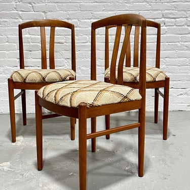 Mid Century Modern TRIO of Teak DINING CHAIRS by Carl Ekstrom for Albin Johansson, Made in Sweden, c. 1960's 