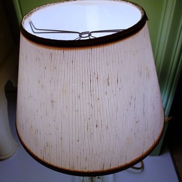 vintage clip on lampshade 1970s home decor tweed lampshade offwhite light shade retro 
