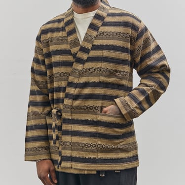 Universal Works Kyoto Work Jacket, Blanket Stripe Khaki