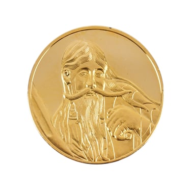 24k Gold Plated Bronze Medal Coin Prophet Jeremiah 