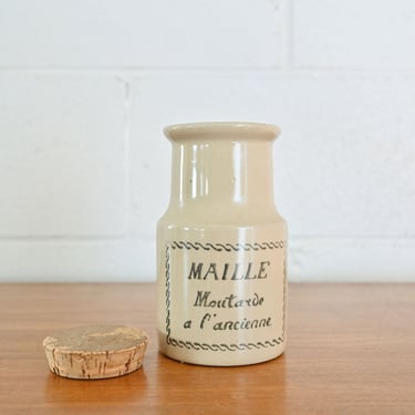 vintage french "maille" jar, black typography