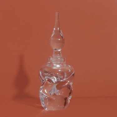 Vintage Glass Perfume Bottle, Perfume Holder, Glass Sculpture 