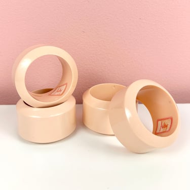 Set of 4 Pink Napkin Rings by Audrey 