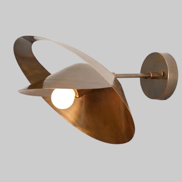 Serge Mouille Style ' SATURNUS' Brass Wall Lamp 