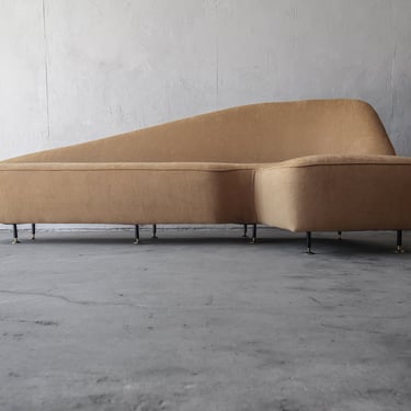 1950's Mid Century Italian Angled Sofa 
