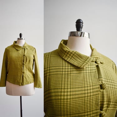 Womens 60s Green Tweed Jacket 