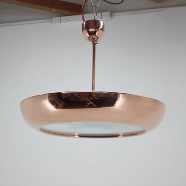 1930s Bauhaus / Functionalist Copper Chandelier UFO by Josef Hurka, 4 items available 