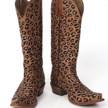 Arita Embroidered Leopard Cowboy Boots