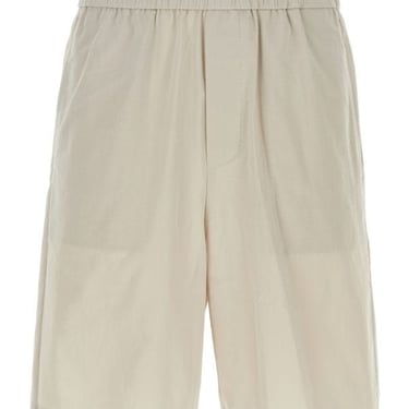Ami Man Light Grey Cotton Bermuda Shorts
