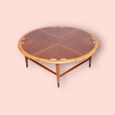 Vintage 1960s Mid Century Modern Acclaim Round Coffee Table by Lane 