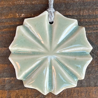 Ceramic "Starfish" Ornament, Wall Hanging, Glossy Celedon 