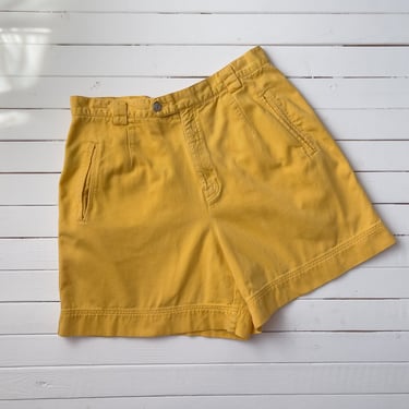 high waisted shorts 80s 90s vintage Liz Claiborne yellow jean shorts 