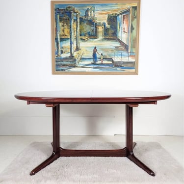 Mid Century Modern Rosewood Dining Table by Skovby