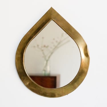 Brass Teardrop Mirror