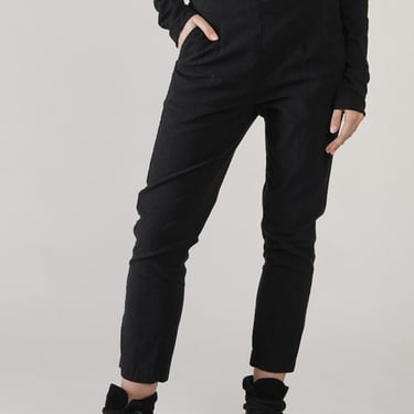 Loosely Fitted Tapered Leg Subtle Stripe Pants