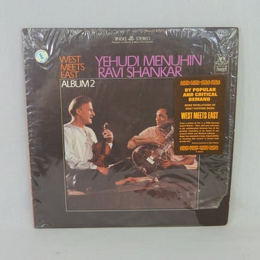 West Meets East Volume 2 (1968) by Yehudi Menuhin and Ravi Shankar - violin and sitar - Vintage 1960s Vinyl LP Record 