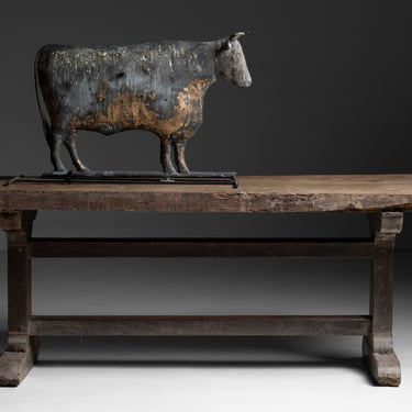 Steer Weathervane / Oak Console