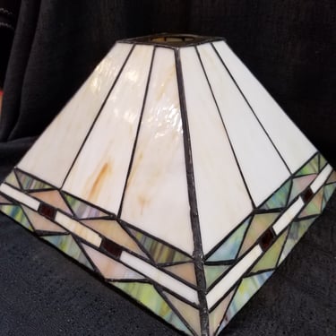 Mission Style Stained Glass Tiffany Shade 11x6