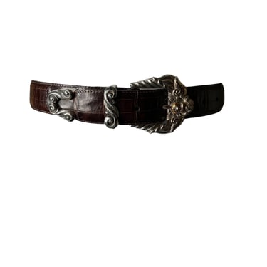 Vintage Brighton Cherub 38209 Brown Croc Embossed Leather  display picture 2