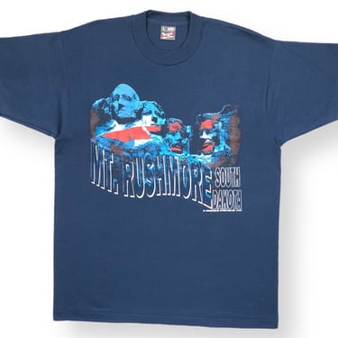 Vintage 90s Mt. Rushmore South Dakota Single Stitch Graphic Destination/Souvenir Style T-Shirt Size Large 