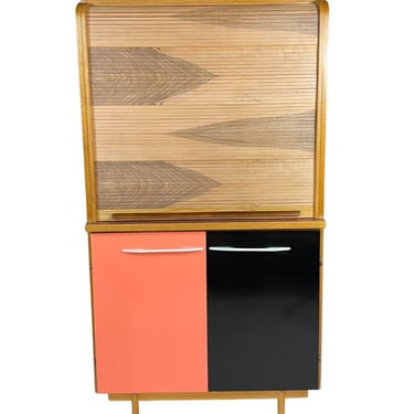 Mid-Century Sideboard by Interiér Praha with Tambour Top, 1960s Czechoslovakia 