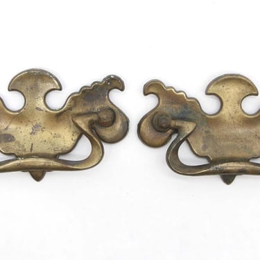 Pair of Vintage 4 in. Brass Bail Dresser Drawer Pulls