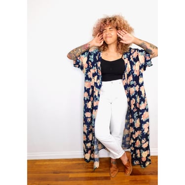 Rose Duster Dress // vintage boho hippie midi high | Fenix Vintage - Los  Angeles, CA | ATTIC