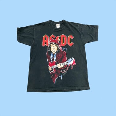 Vintage ACDC Tee Retro 1990s Angus Young + Ballbreaker Tour + Size  XL+ Band T-Shirt + Rock And Roll + Unisex Apparel 