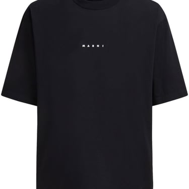 Marni Men Cotton T-Shirt With Logo Print