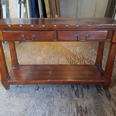 Nail Studded Console Table, 49 x 18.25 x 29.25