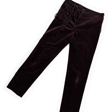 Gucci F/W 2002 lace up velvet pants