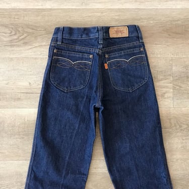 70's Levi's Orange Tab Vintage 914 Student Boot Cut Jeans / Size 21 22 XXS 