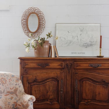 1930s French Louis XV style walnut sideboard
