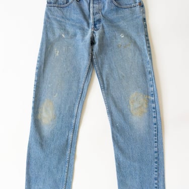 Vintage Levi's Medium Wash Jeans with Paint Splatter