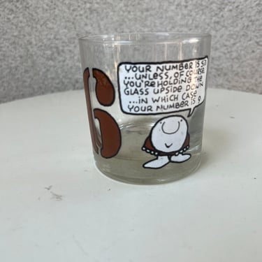 Vintage 1977 Ziggy #6 Rock Glass By Tom Wilson for Universal Press Syndicate 