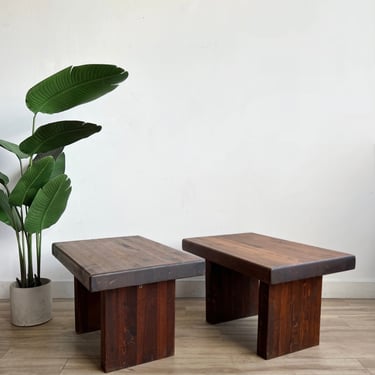 Vintage Solid Wood End Tables / Night Stands