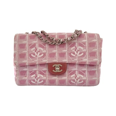 Chanel Pink Canvas Flap Bag