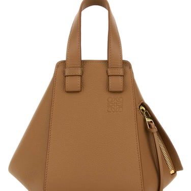 Loewe Women Camel Leather Small Hammock Bucket Bag