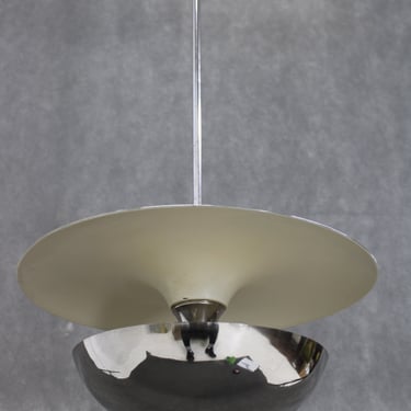 1930s Bauhaus Chrome Plated Chandelier by Anyz,Czechoslovakia / Mid-century / Vintage Chandelier / Silver Colour / 