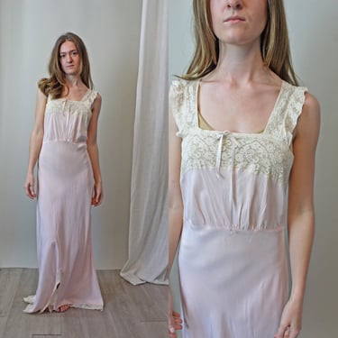 1940s MISS RITZ rayon lingerie slip nightgown small medium | new fall 