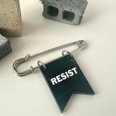 Resist Banner Pin