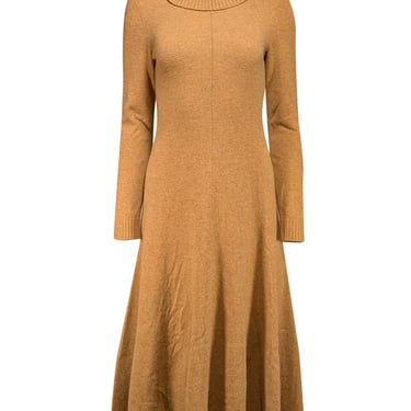 Lafayette 148 - Camel Brown Cashmere Turtleneck Dress Sz S