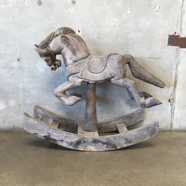 Rustic Carved Rocking Horse
