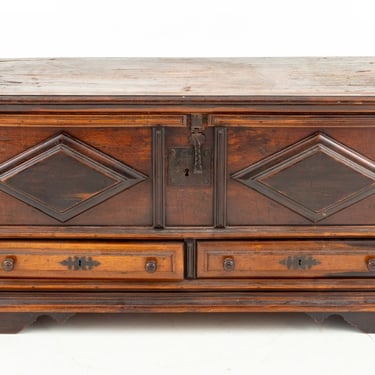 Spanish Walnut Chest Table, 19th C.