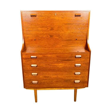 Vintage Danish Mid Century Modern Teak Secretary Desk by Borge Mogensen 