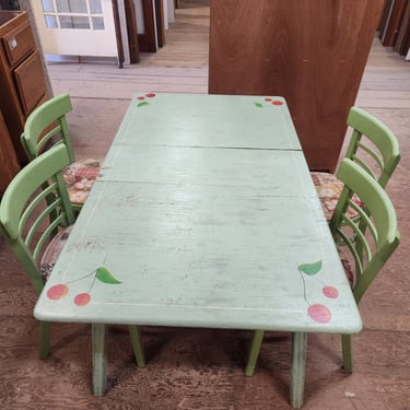 Vintage Green Table and Chairs