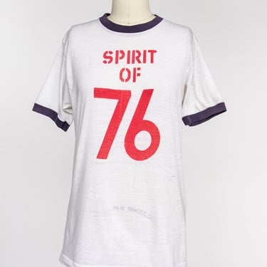 1970s T-Shirt Ringer Tee Spirit of 76 S 